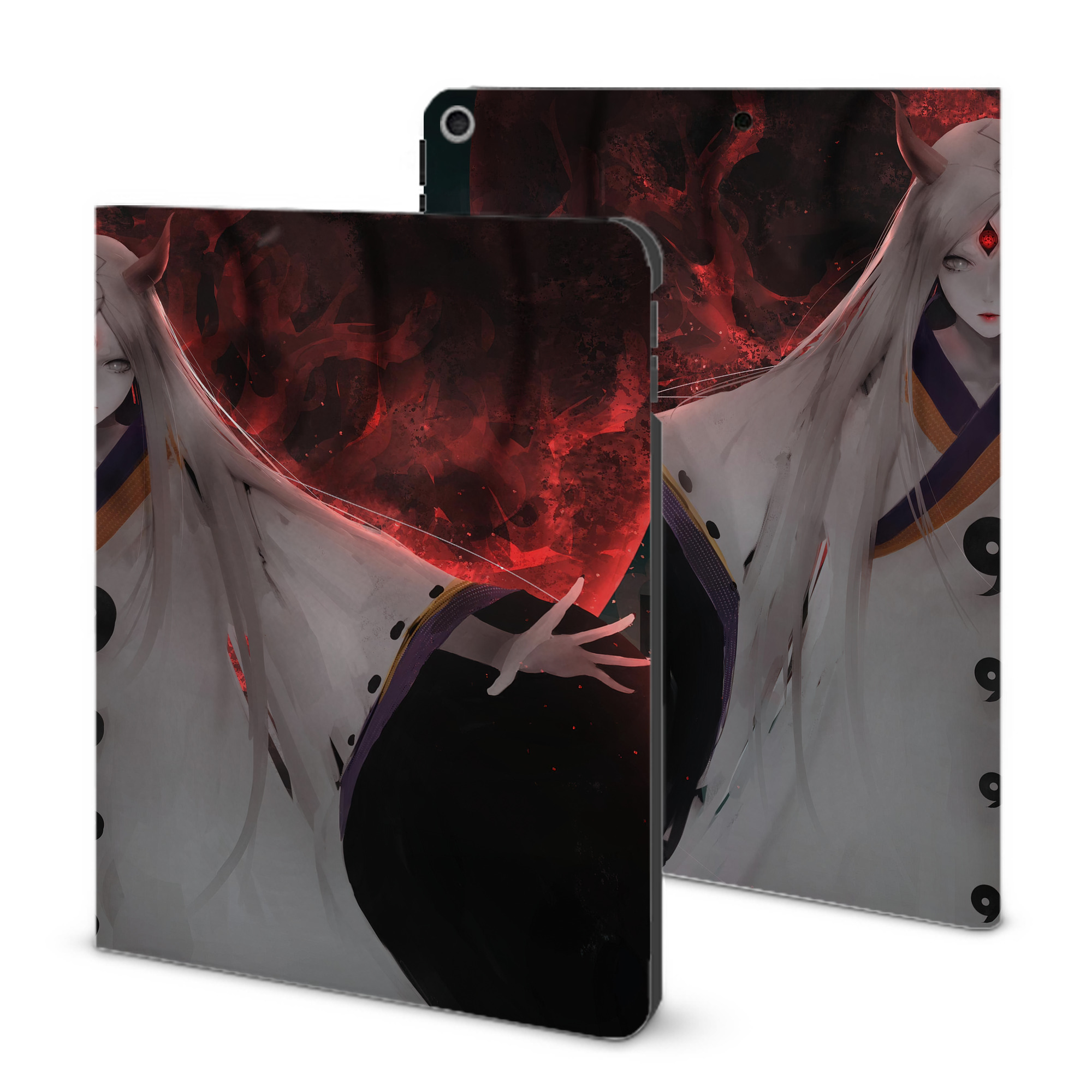 （画像用） NARUTO -ナルト- NARUTO -ナルト- 疾風伝 IPad ケース ブック型 PUレザー TPU 耐衝撃 軽量 薄型 ペン収納なし 全面保護 IPad 各モデル対応